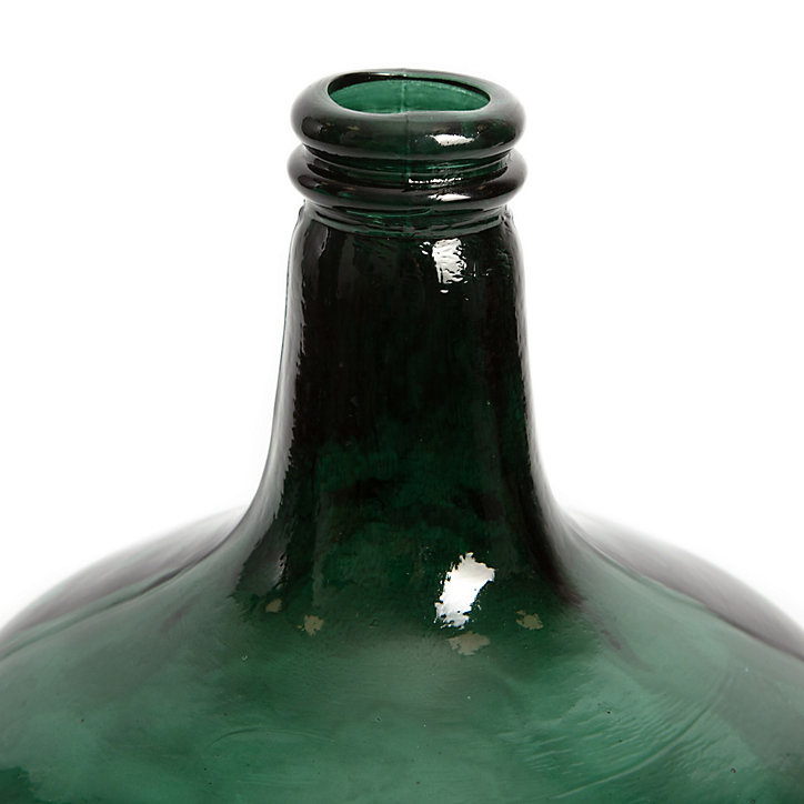 Vase décoratif en verre recyclé Jeanne vert 10L - l.24 x H.40 x Ø24 cm