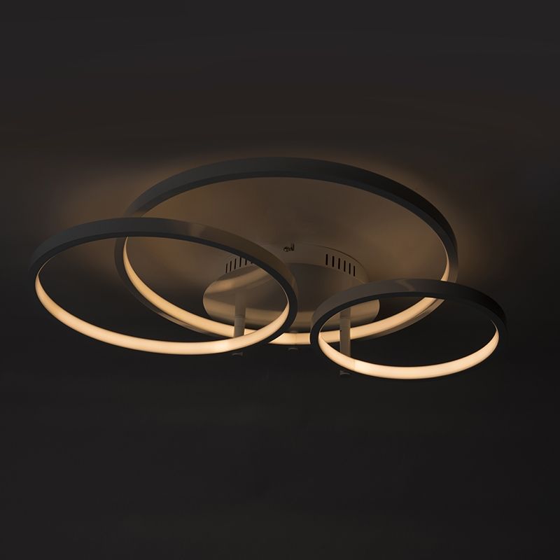 Moderne plafondlamp wit incl. LED en dimmer- Rondas