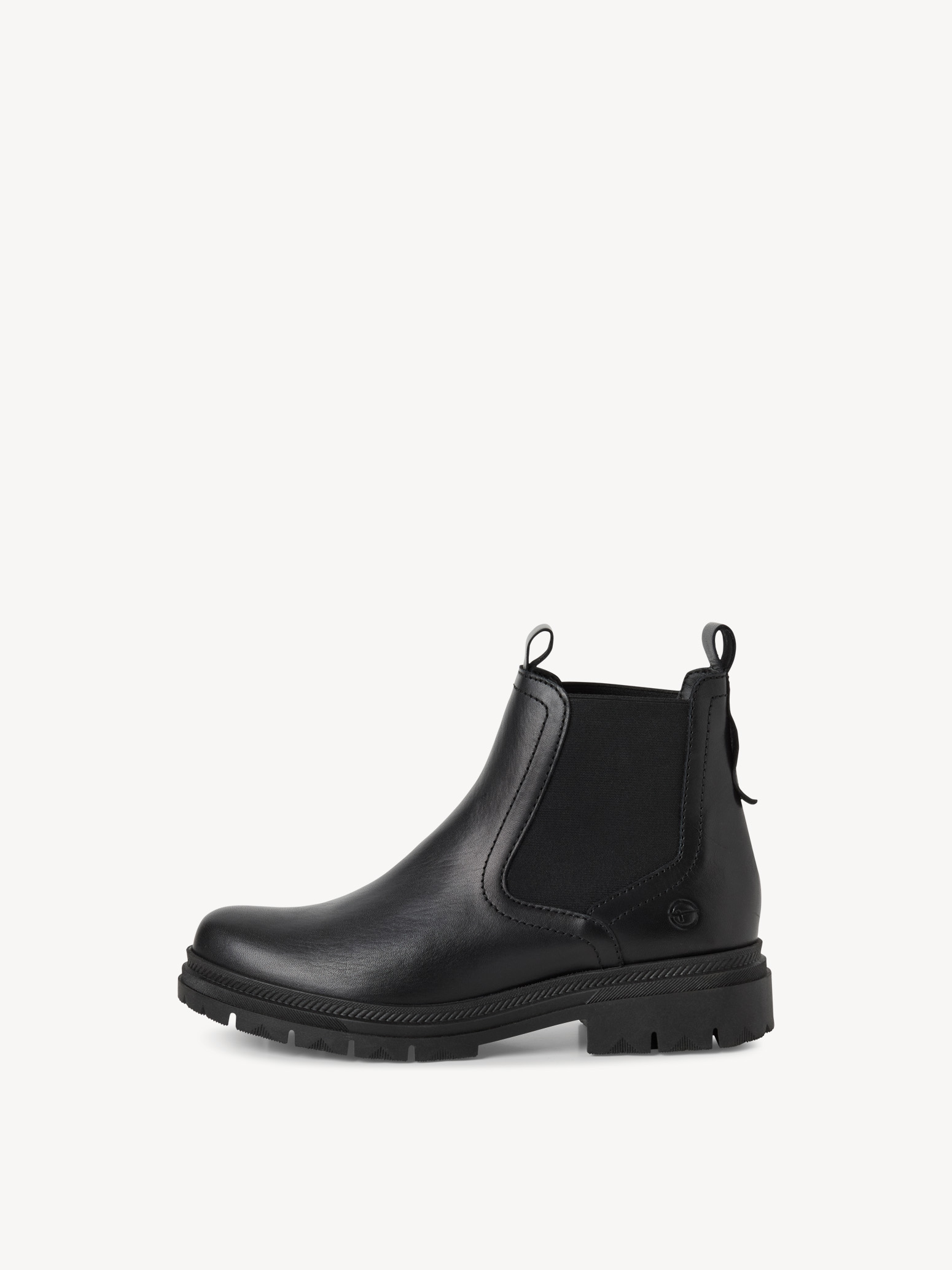 Leren Chelseaboot - zwart