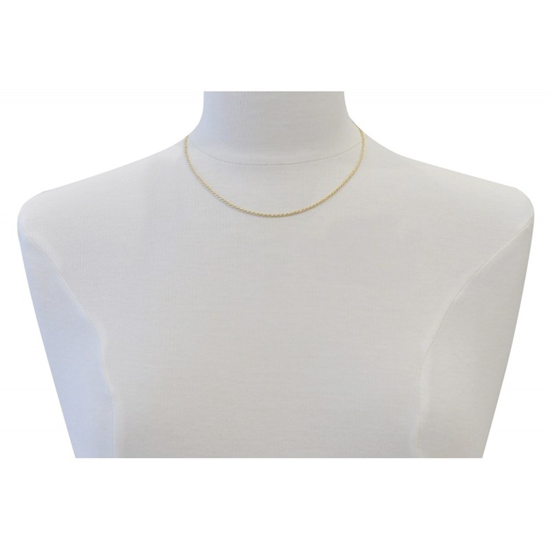 Collier Plaqué Or Mailles Corde 1,75mm