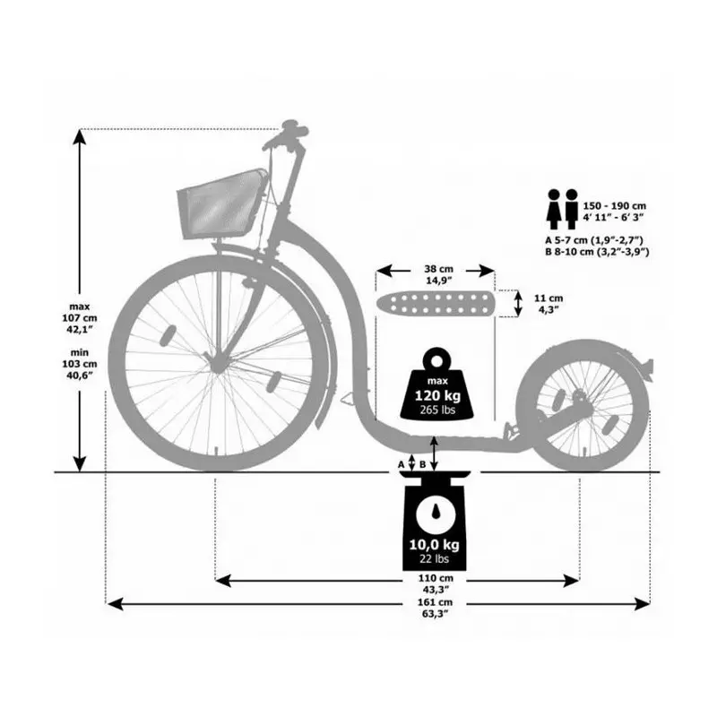 Trottinette urbaine Footbike KICKBIKE CITY G4 Noir