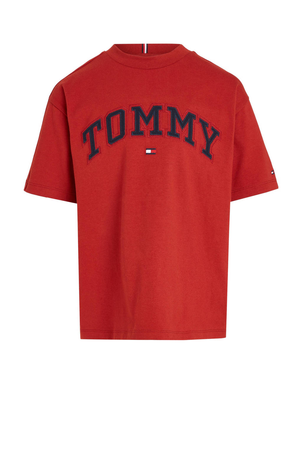 Tommy Hilfiger T-shirt met logo helderrood