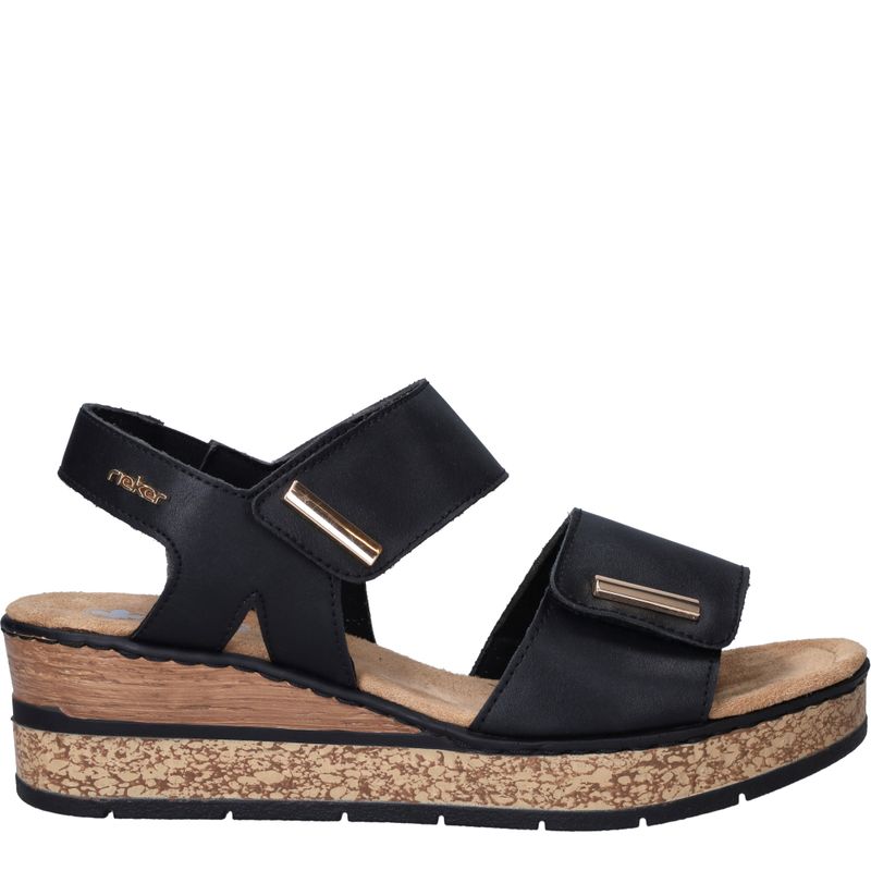 Rieker Sandalen Zwart Dames