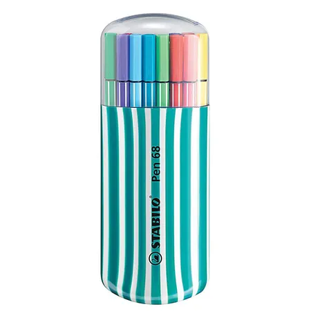 Premium-Filzstift - STABILO Pen 68 - 20er Zebrui - mit 20 verschiedenen Farben