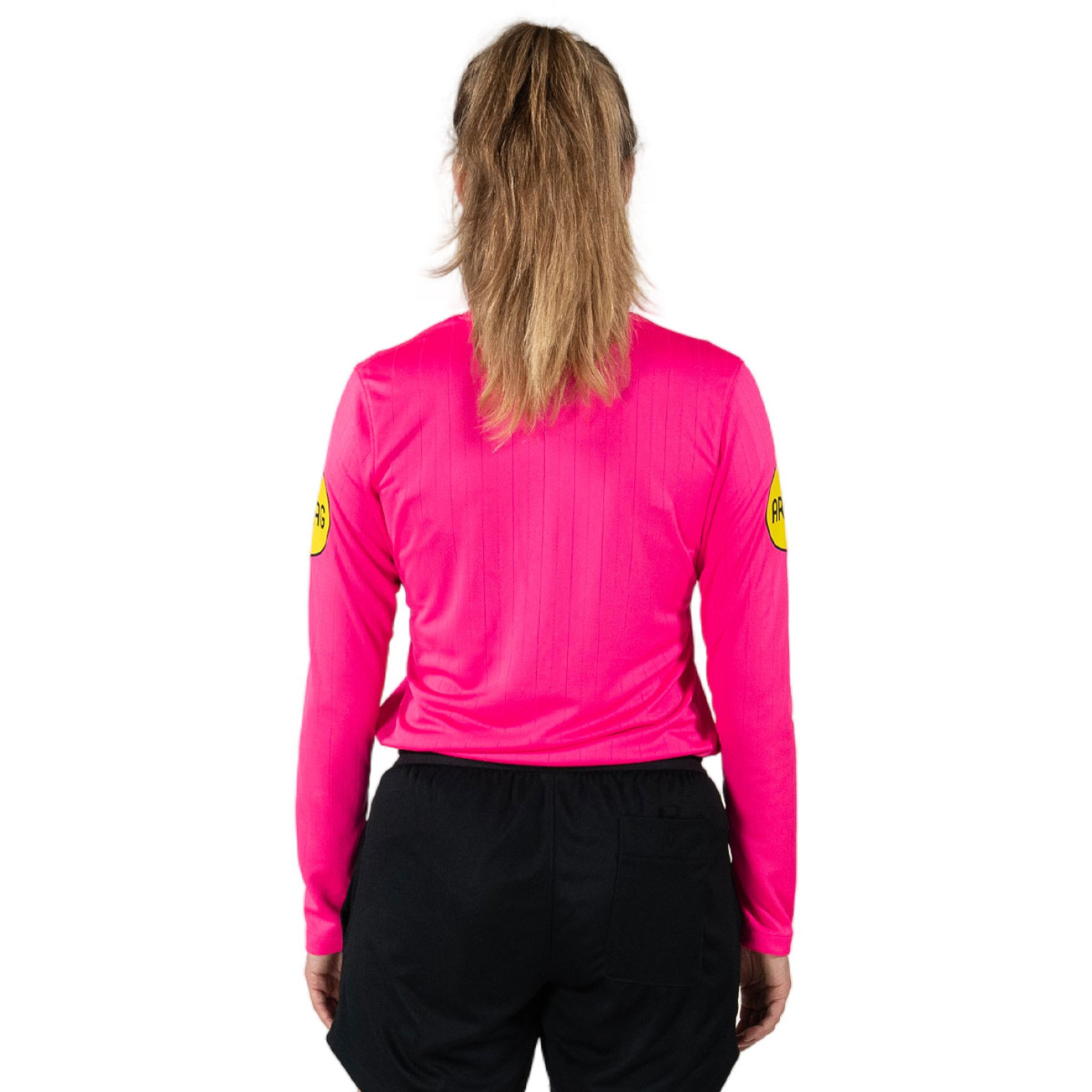 Nike KNVB Scheidsrechtersshirt 2024-2026 Lange Mouwen Dames Roze Zwart