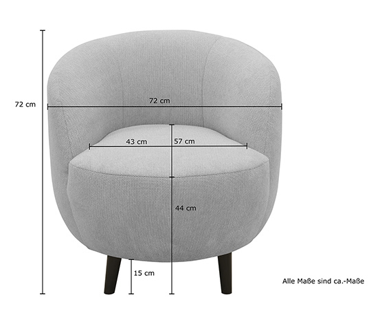 DOMO collection Sessel »AHUS«, beige