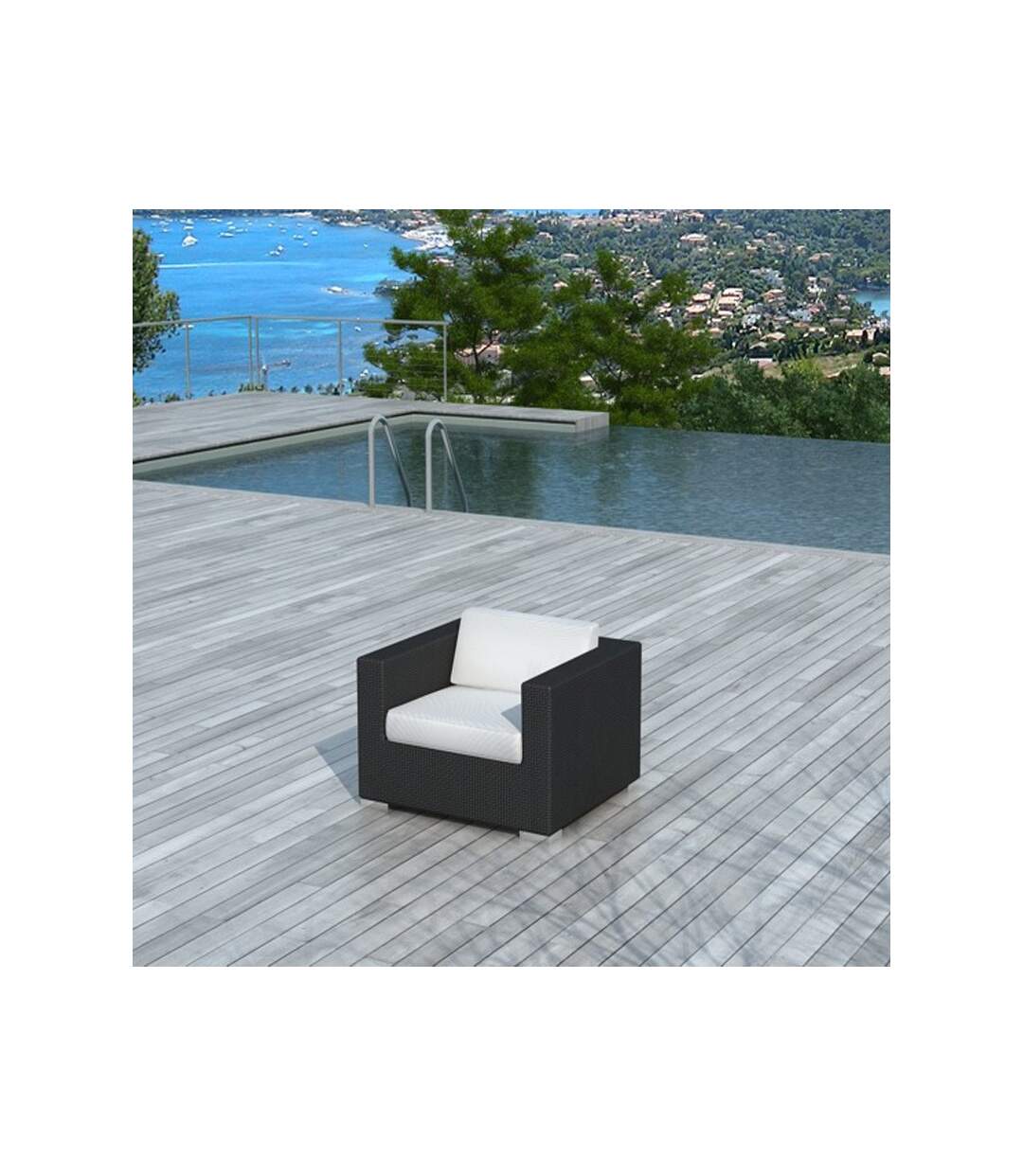 Paris Prix - Fauteuil De Jardin En Résine valentino 72cm Noir