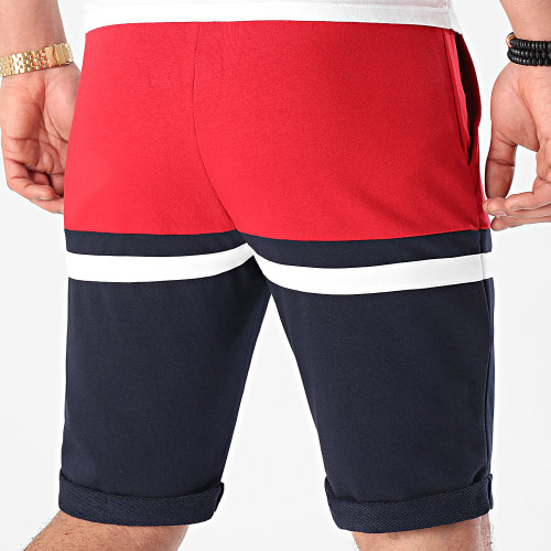 Short Jogging Tricolore 1507 Rouge Bleu Marine