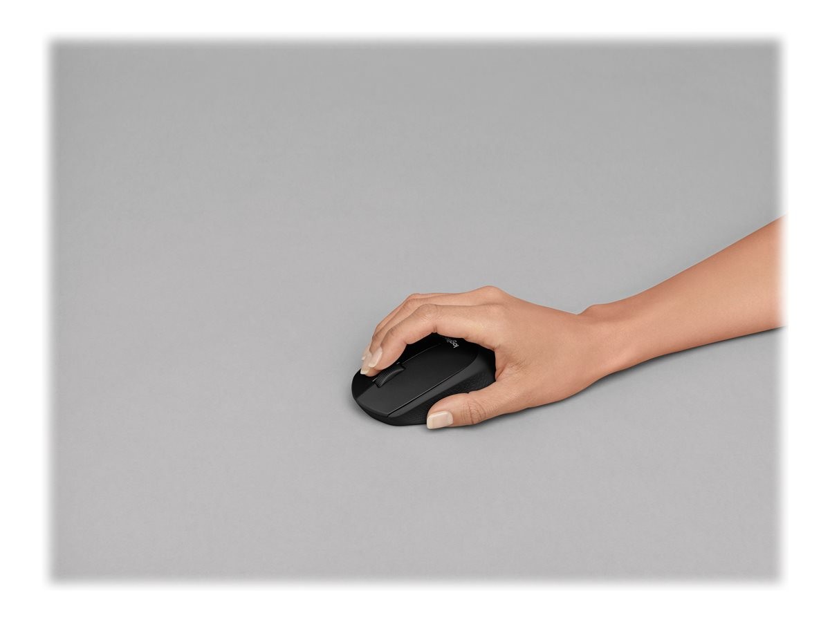 Logitech - M330 Mouse USB Optical Black Wireless