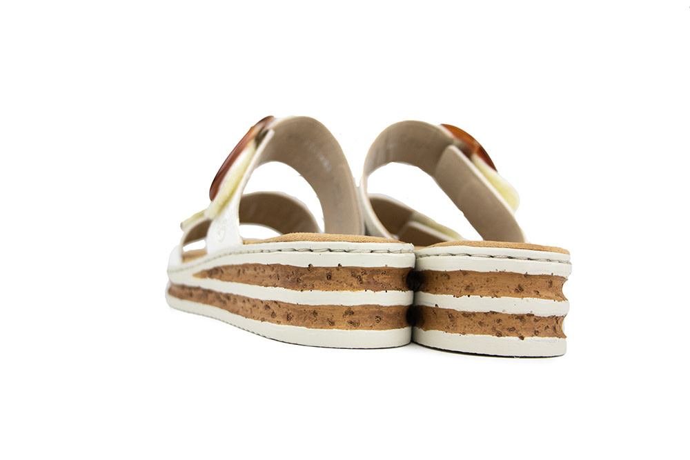 Rieker Slipper Bogota Weiss Nuss