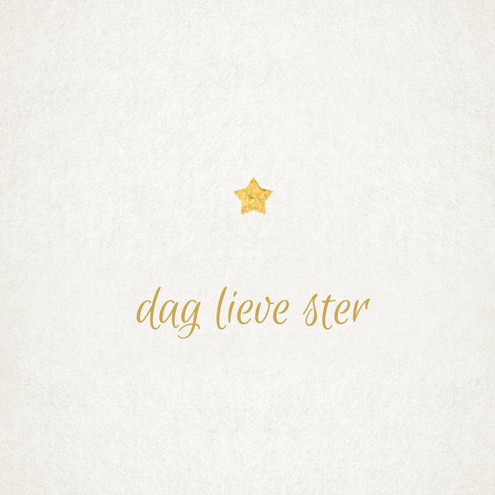 Greetz | Condoleancekaart | Dag lieve ster