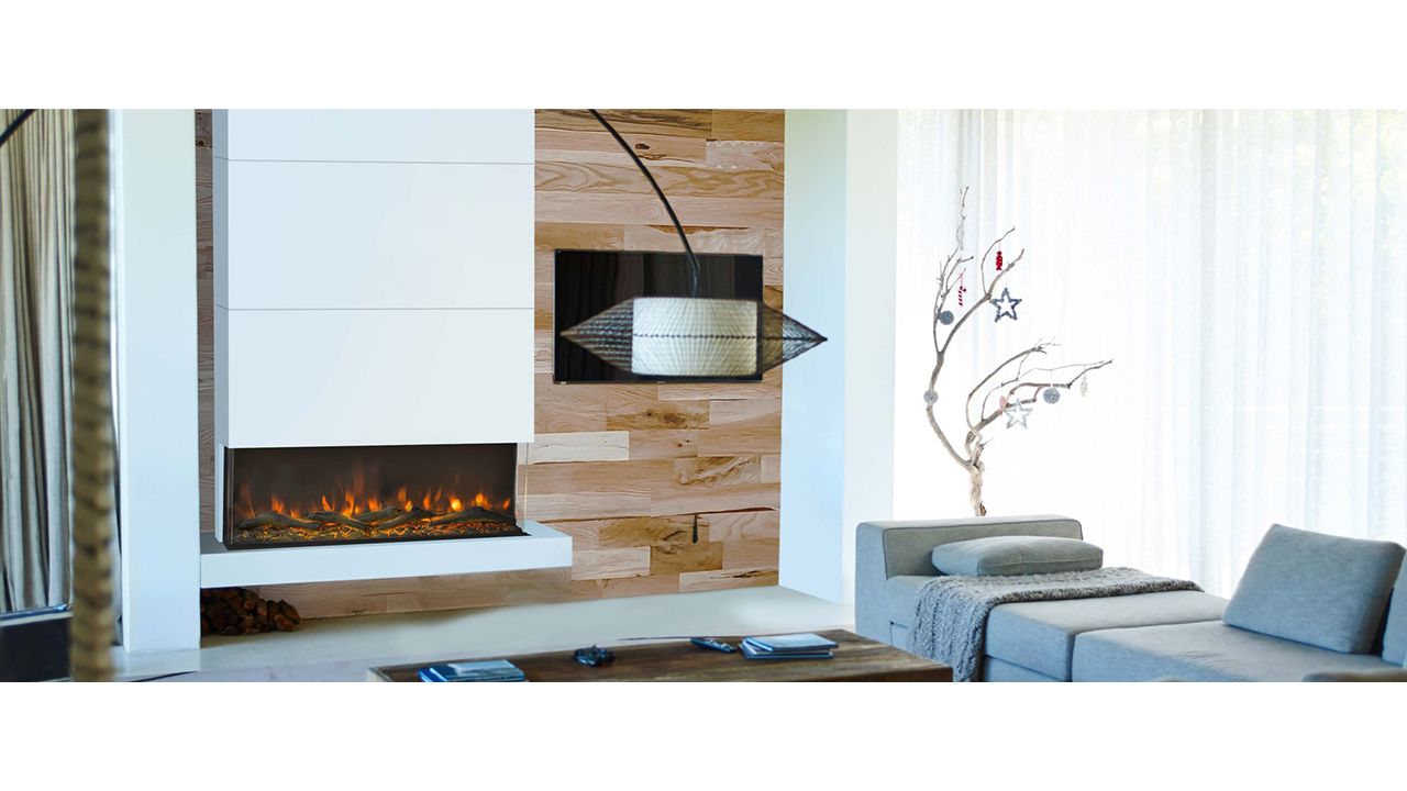 Elektrische Levico 120 3D LED haard Disegno B149 x D32 x H218 cm