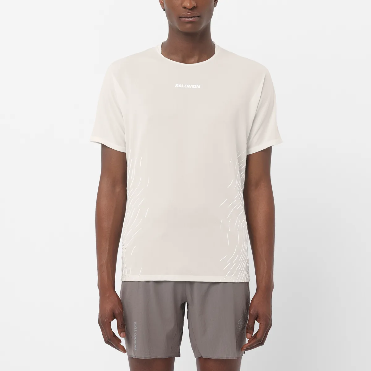 Salomon Men's Sense Aero Graphic Tee GFX Whisper White / Iron