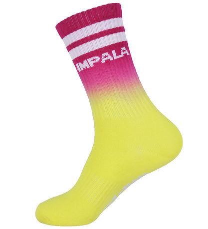 Impala Strømper - Stripe Sock - 3-pak - Blå/Gul/Pink