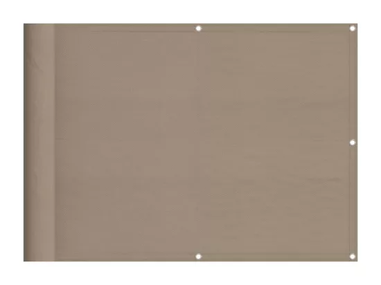 Écran de balcon taupe 75x700 cm 100% polyester oxford