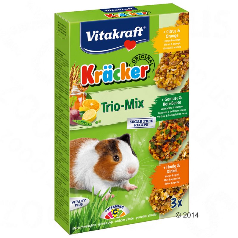 Krackers Vitakraft Trio-Mix, cochon d'Inde à prix discount sur bitiba.fr