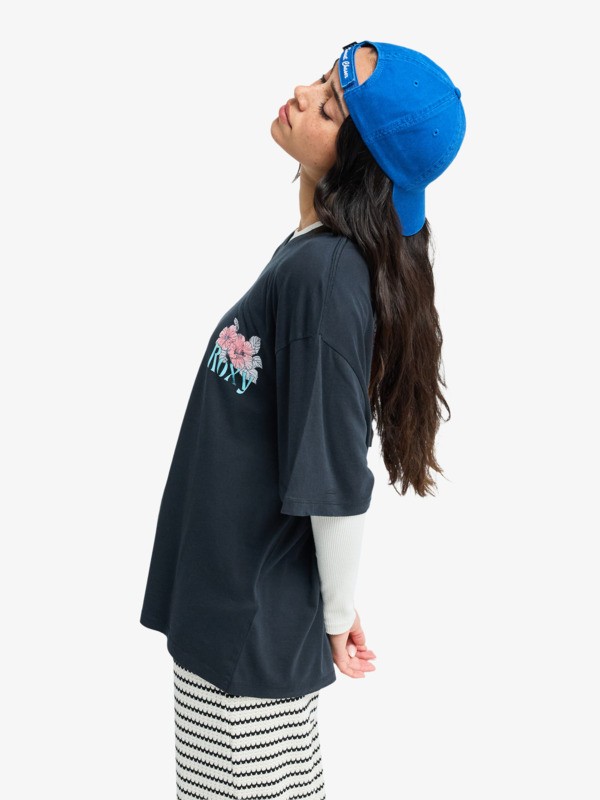 Talloversize Washed T-Shirt à manches courtes Noir Femme