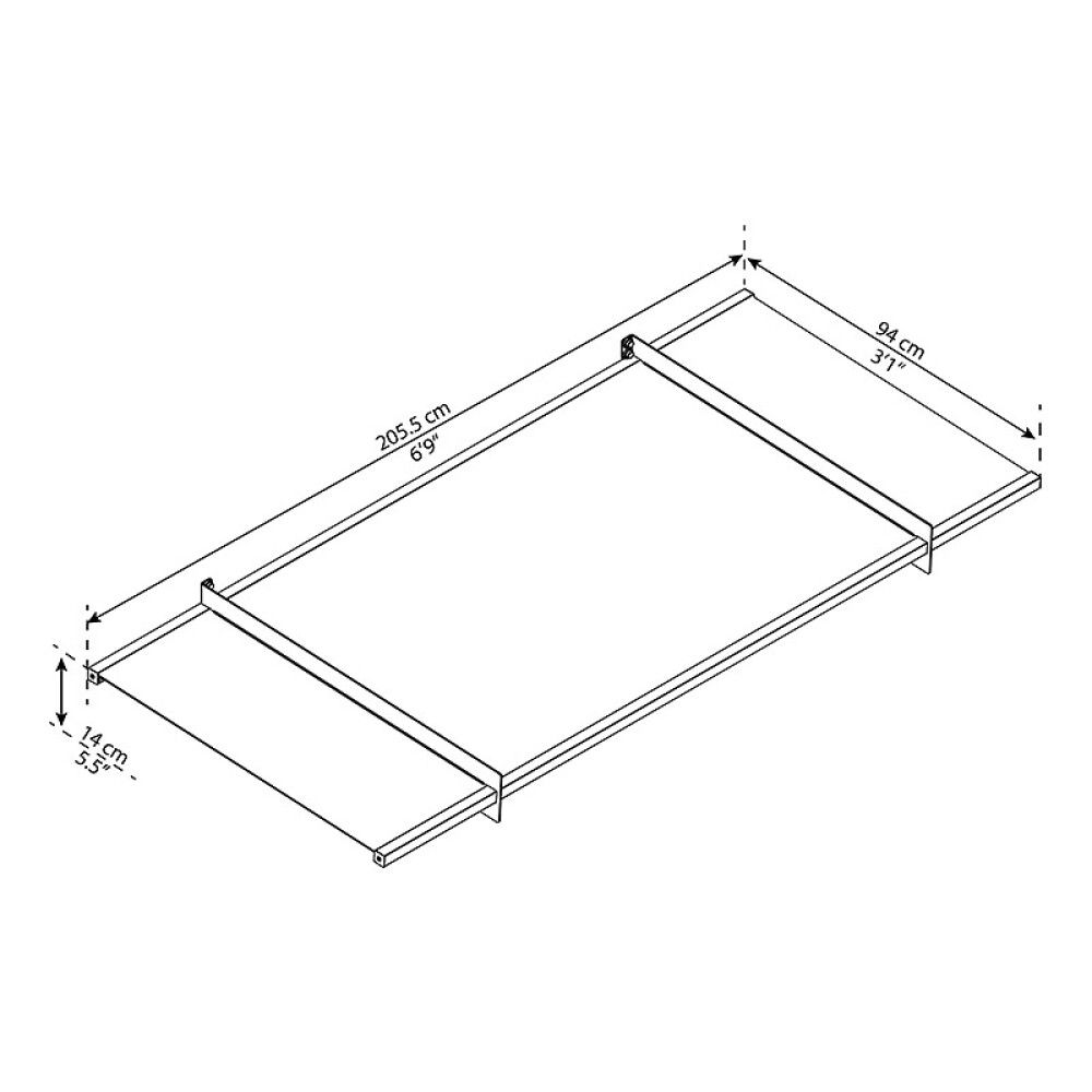 ENTRÉTAK CANOPIA NANCY 0,9X2,1M KLAR/GRÅ