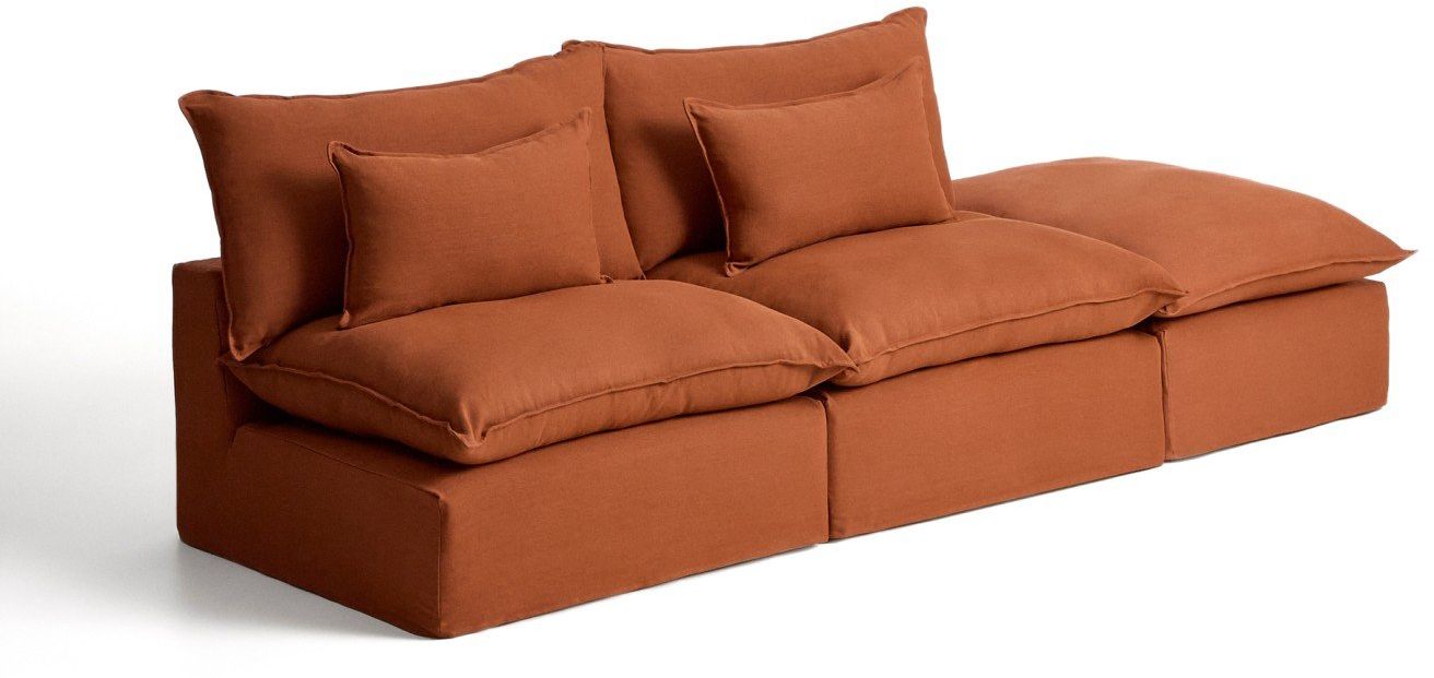 Kave Home   Anarela 3-Zitsbank + Hocker