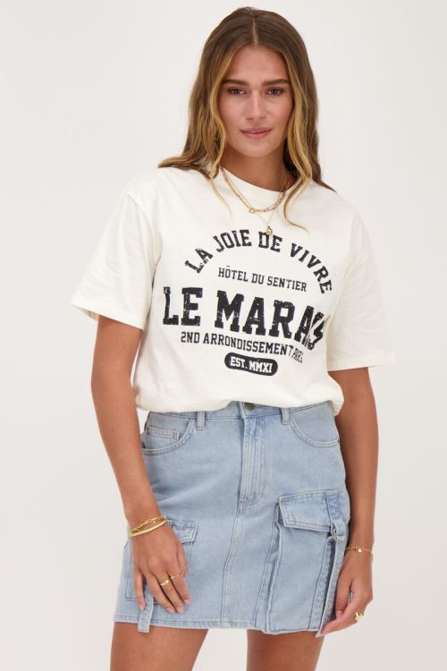 Wit T-shirt Le marais