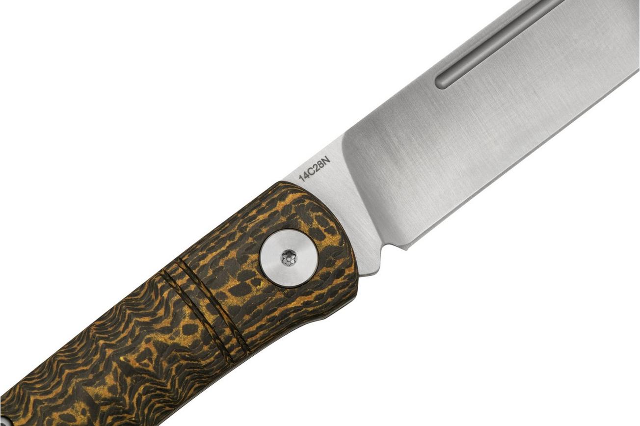 QSP Knife Hedgehog QS142-C, Golden Carbon Fiber, slipjoint zakmes