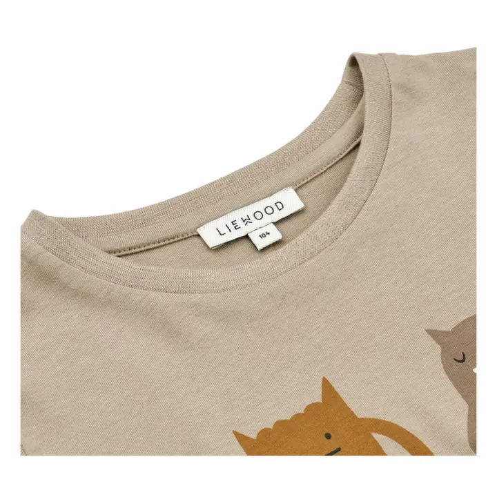 Liewood T-Shirt Manches Longues Coton Bio Monstres Apia | Beige