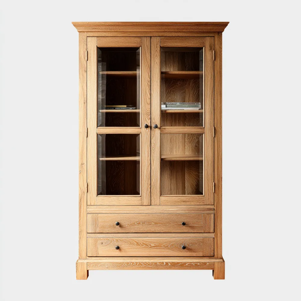 Dekoschrank Massivholz 200x100x40 cm – Eiche – Klassisches Design