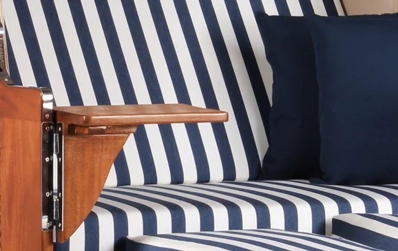 Strandstoel Nordstrand mahonie PE grijs design 518