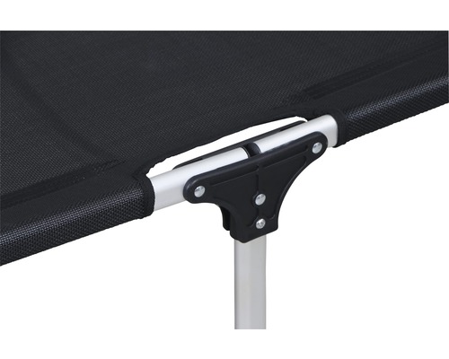 Siena Garden Sole opvouwbare ligstoel, zwarte textielstof