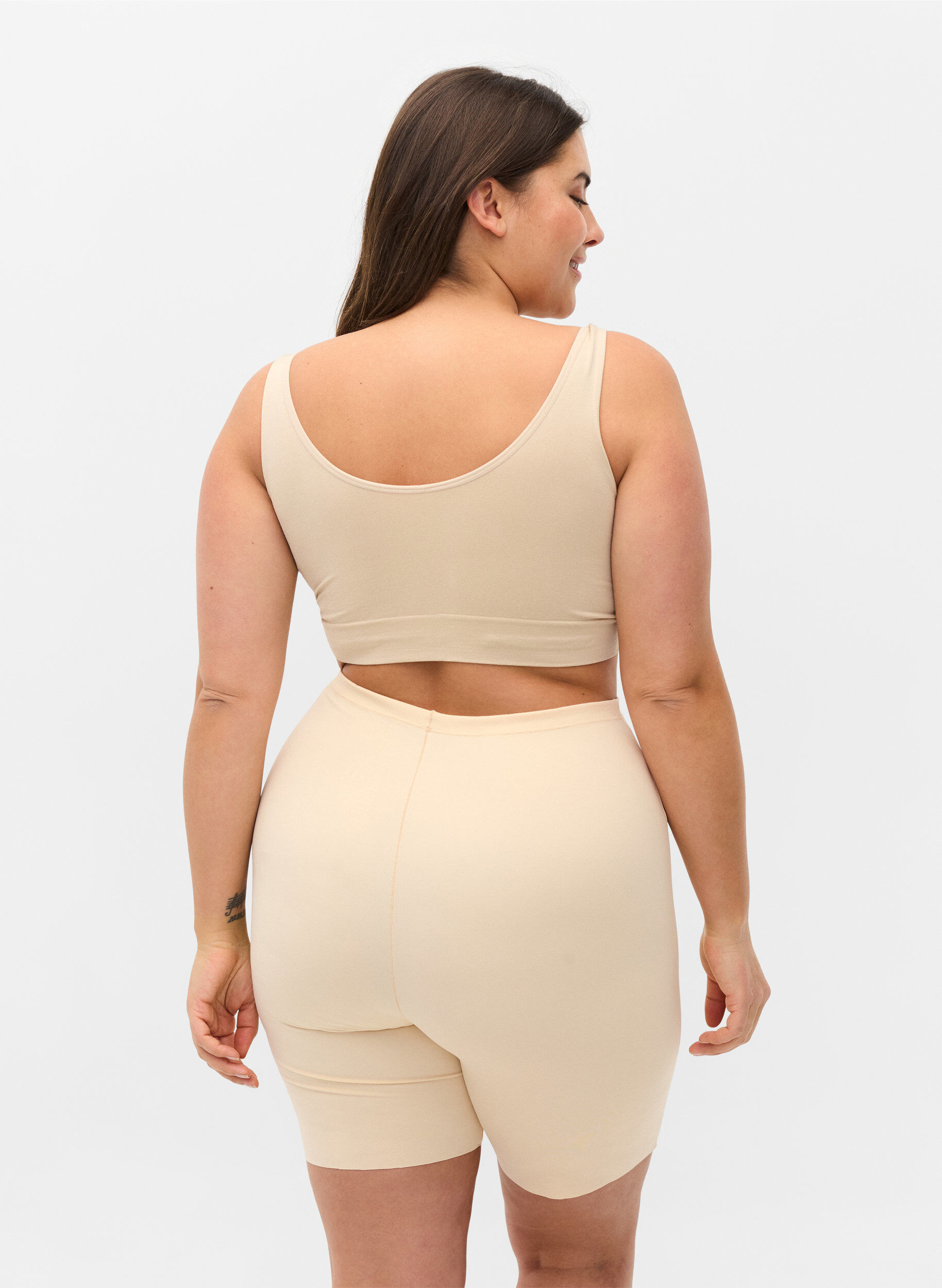 Light shapewear shorts med høj talje