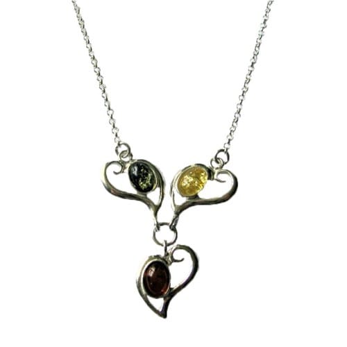 Collier ambre argent