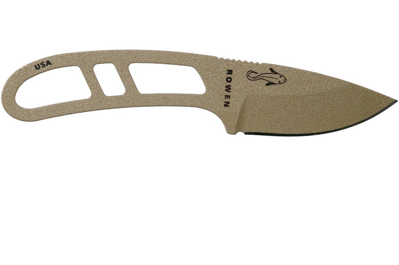 ESEE Candiru Dark Earth CAN-DE nekmes met zwarte schede   riemclip