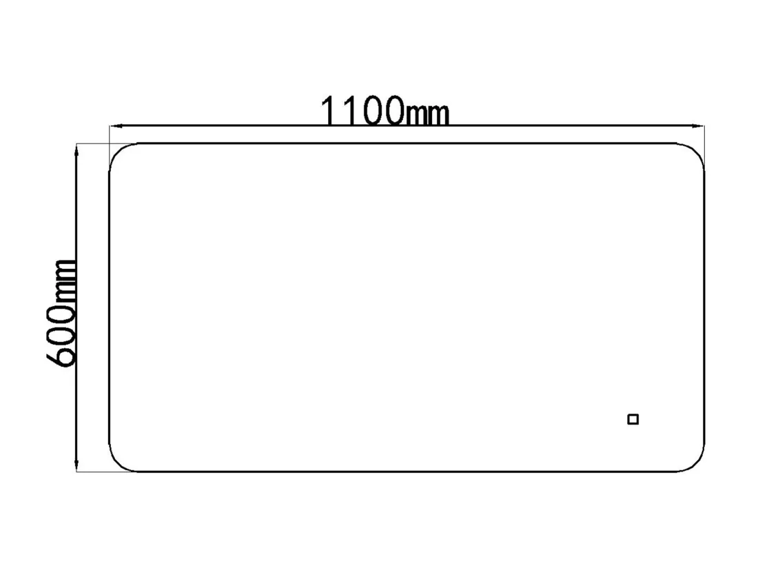 LuxuryBain- Miroir de salle de bain LED 110x60cm à luminosité variable- LB-85070-110-60