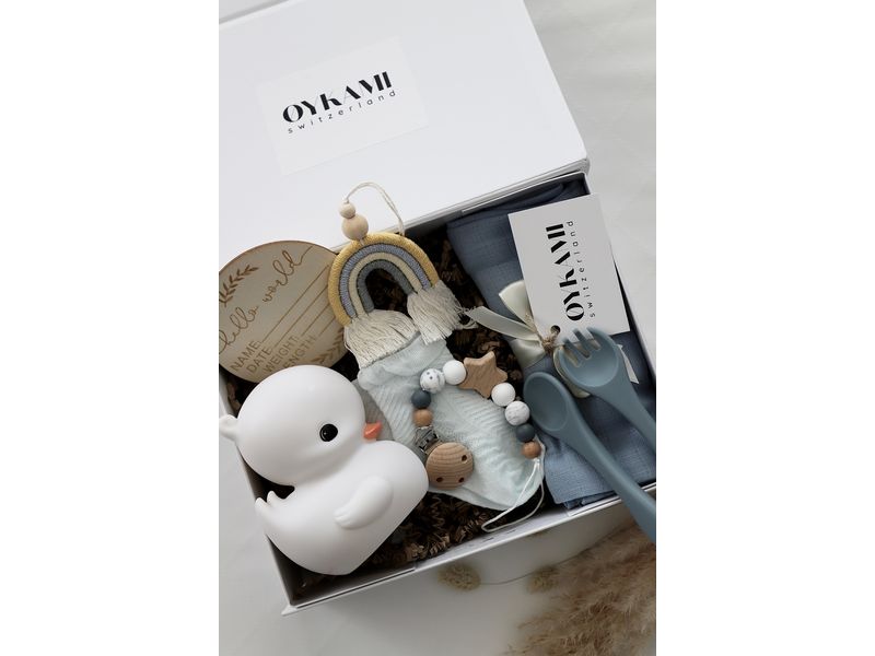 Oykami Geschenkset Junge Wien Baby-Geschenkbox mit Nachtlicht