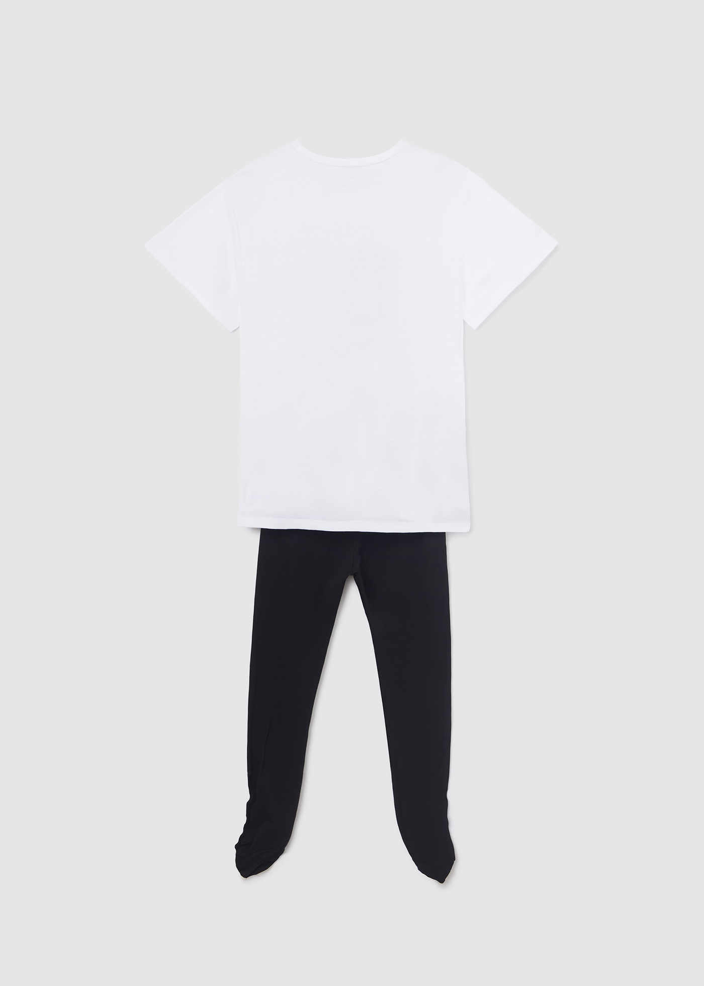 Conjunto de duas peças com camiseta e leggings para meninas