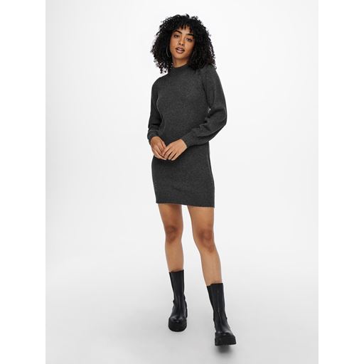 JDY Rue Strikkjole, Dark Grey Melange, M