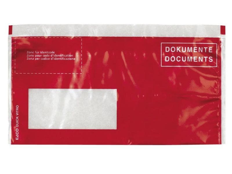 ELCO Dokumententasche Quick Vitro C5/6 Fenster links, 250 S Dokumententaschen im Format C6/5
