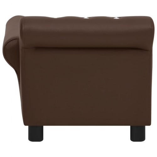 sofá oval marrom para cães vidaxl