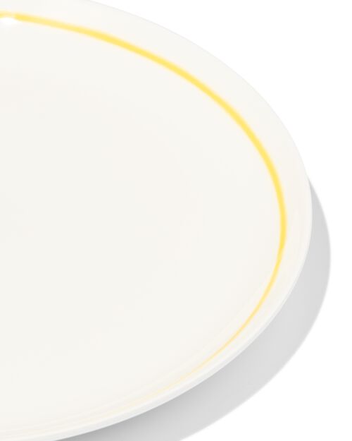 petite assiette Ø21cm - new bone blanc et jaune - vaisselle dépareillée