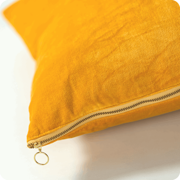 Kussen Gold Zipper Gold Zipper Ochre