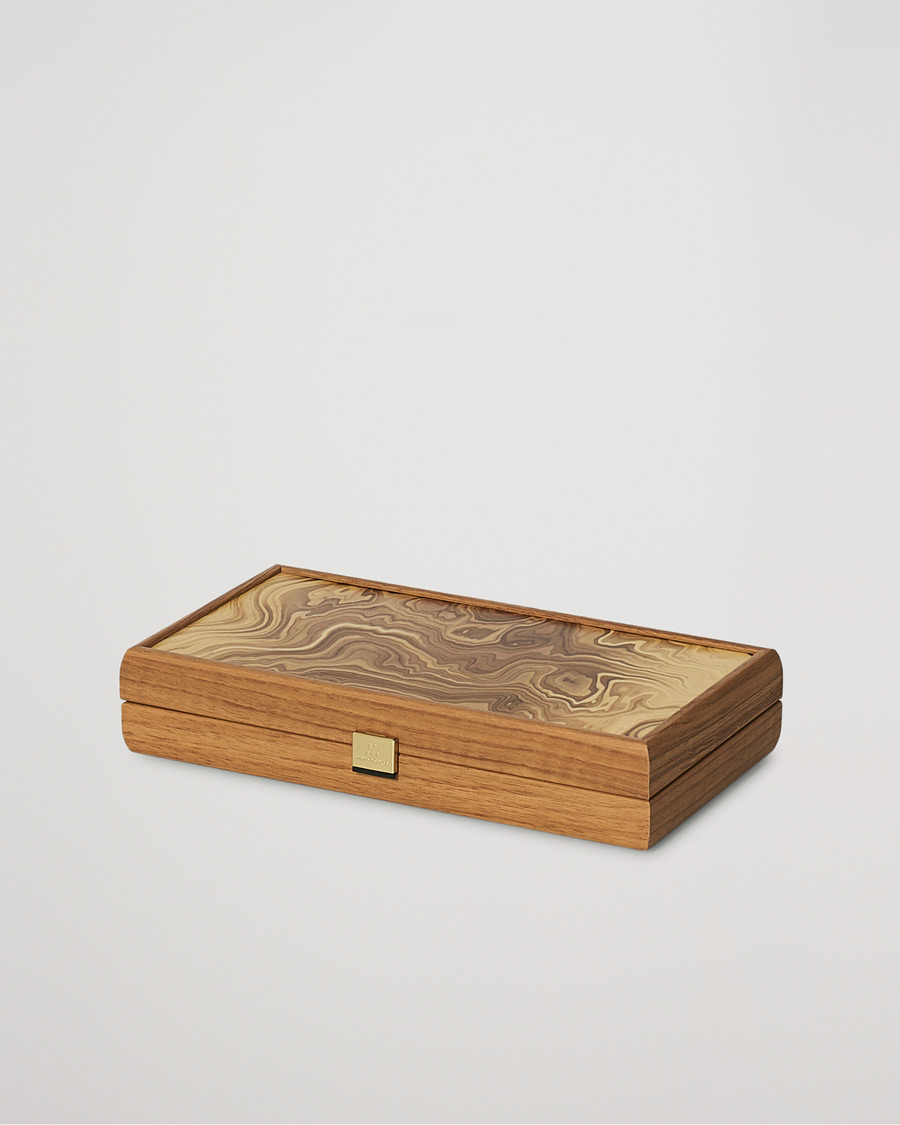 Manopoulos Olive Burl Small Backgammon