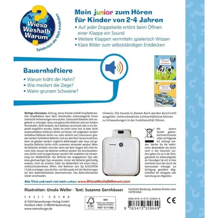 Ravensburger Wieso Weshalb Warum? Junior - Bauernhoftiere