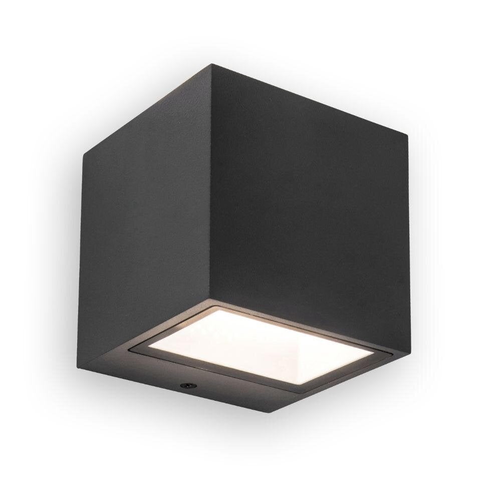 Gemini LED wandlamp in antraciet, 9W, 800lm, IP54