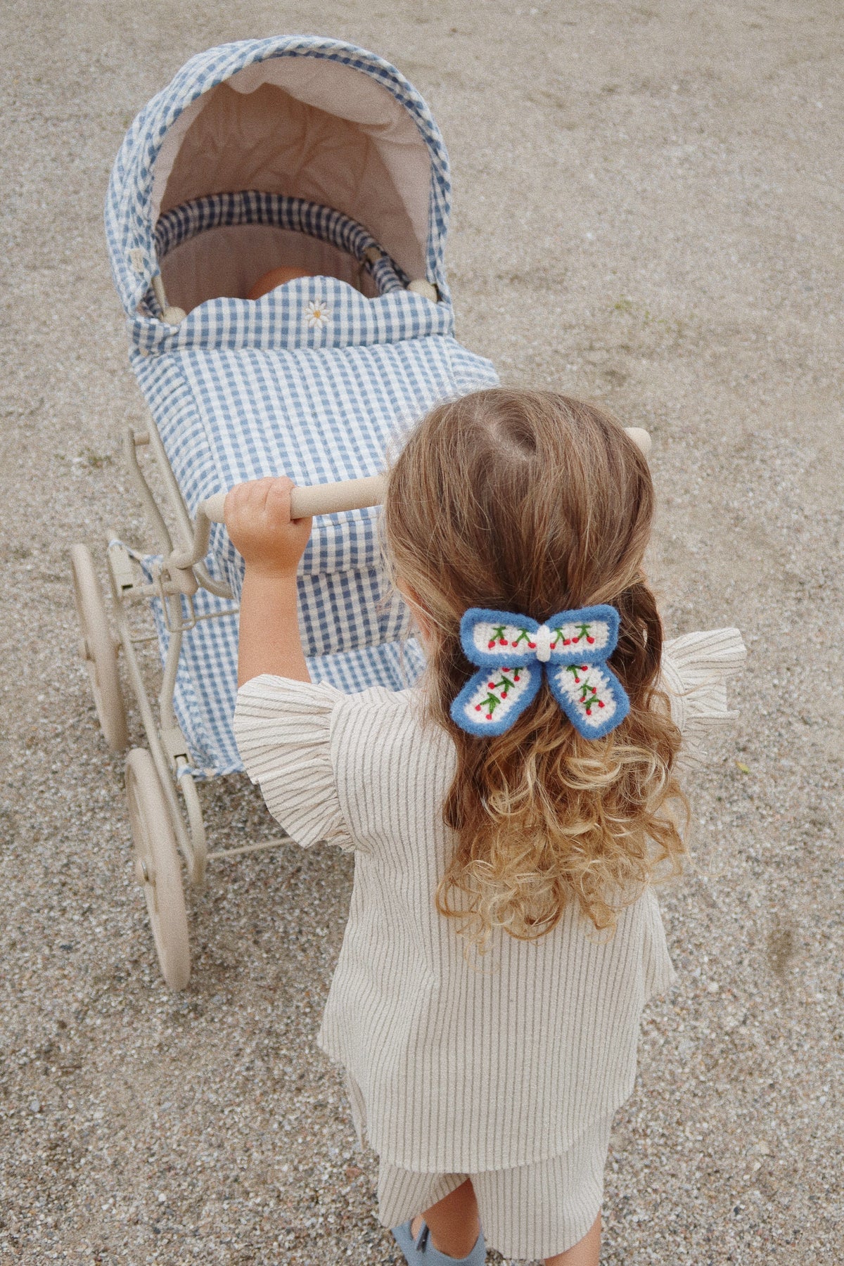Konges Sløjd Doll Pram captains blue check