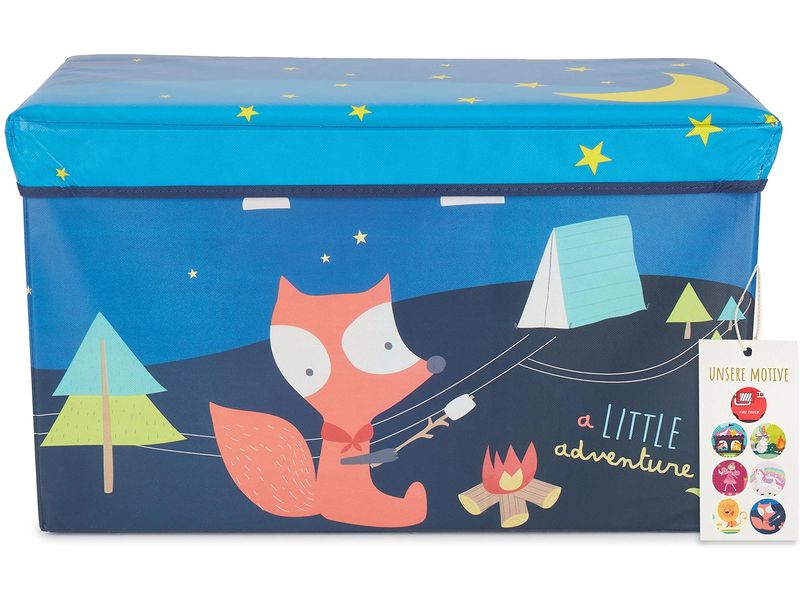 bieco 2in1 Aufbewahrungsbox und Bank Scout Camp Aufbewahrungsbox mit Deckel
