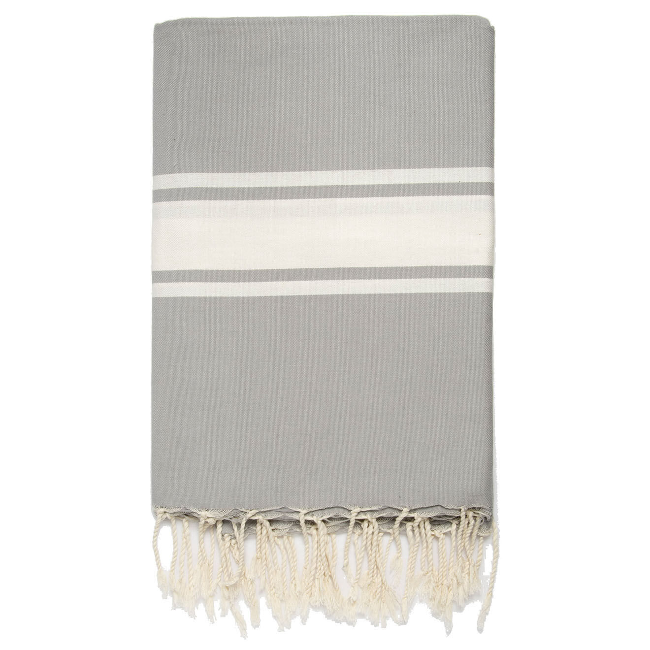 Febronie Nappe 100% Coton 200 g/m² Saint-Tropez gris perle/blanc