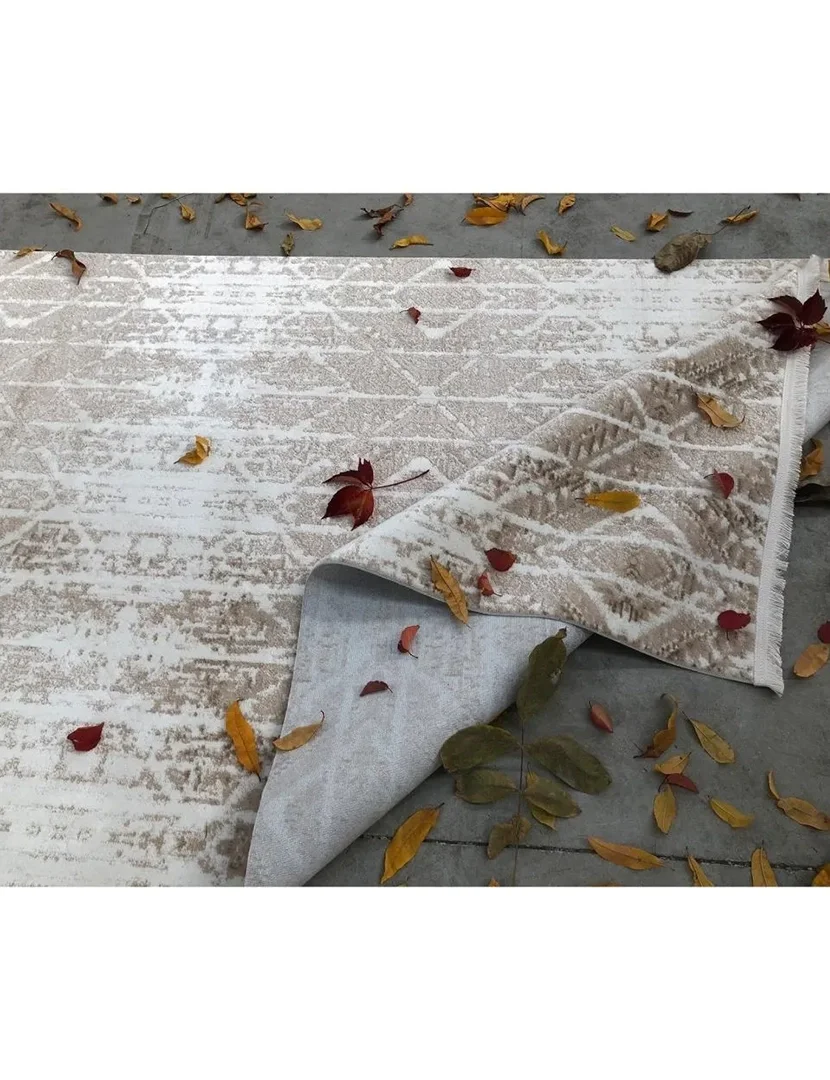 Brown and Cream Rug 100x200cm