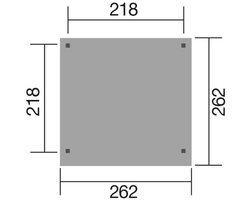 Paviljoen weka 657 Gr. 1 218 x 218 cm drukbehandeld