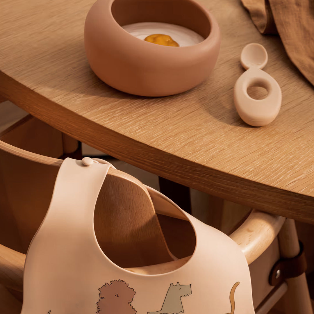 liewood siliconen kinderkom met lepel - tuscany rose - apple blossom