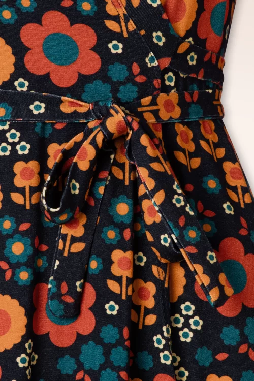 Cissi och Selma Anna Klara wikkeljurk in nostalgi oranje